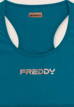 Freddy Top sportivo con retro vogatore elasticizzato-Donna Pilates|Fitness