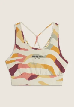 Freddy Top Sportivo con sostegno medio e Fantasia Zebrata-Donna Top E Canotte