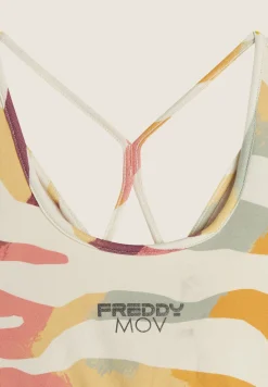 Freddy Top Sportivo con sostegno medio e Fantasia Zebrata-Donna Top E Canotte