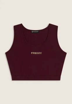 Freddy Top sportivo da donna con retro vogatore-Donna Pilates|Ginnastica