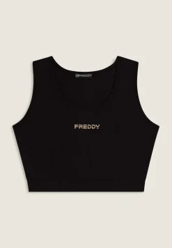 Freddy Top sportivo da donna con retro vogatore-Donna Pilates|Ginnastica