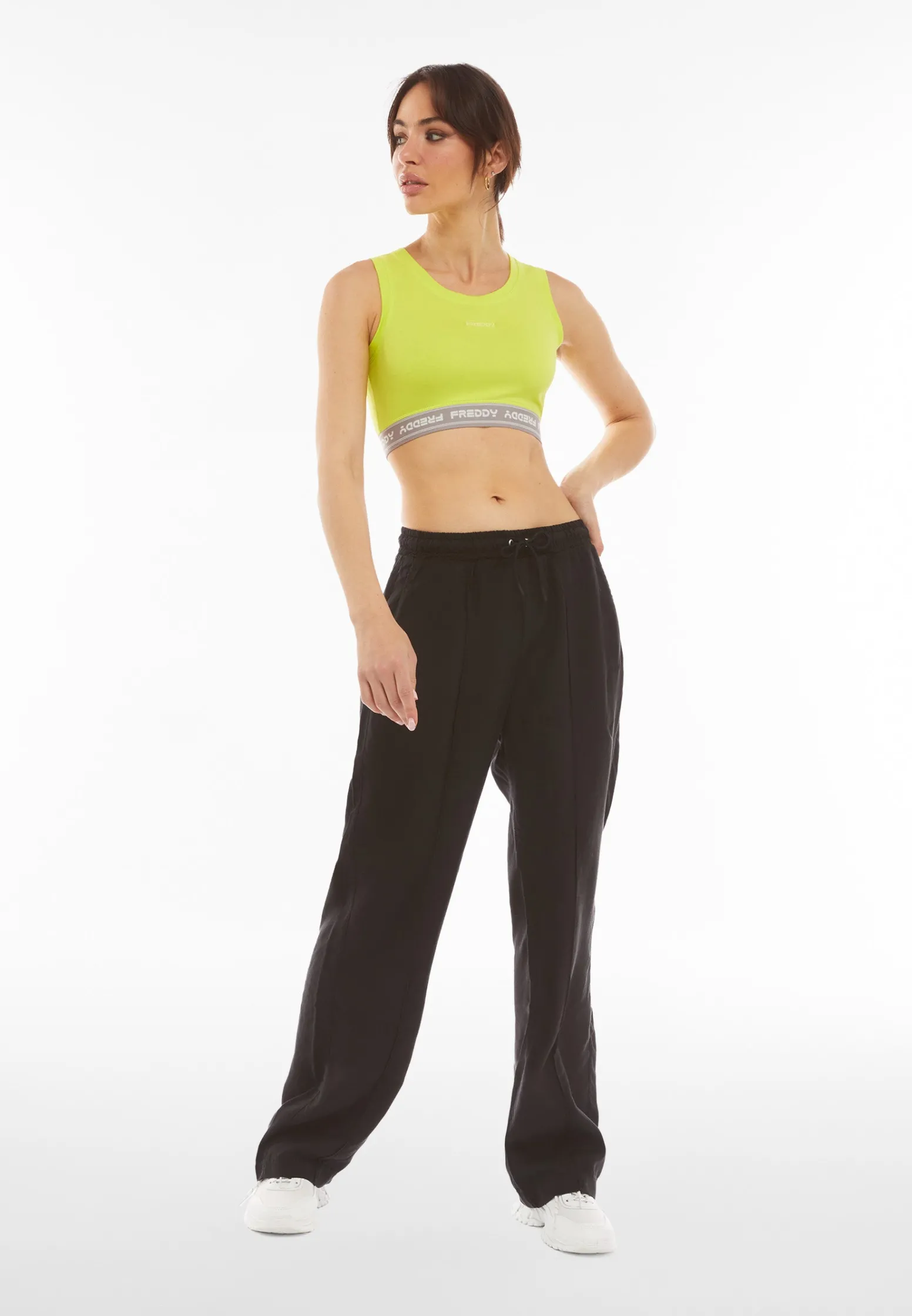 Freddy Top sportivo in heavy jersey stretch con elastico logato-Donna Top E Canotte