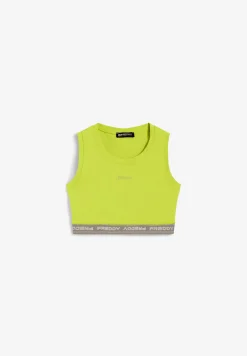 Freddy Top sportivo in heavy jersey stretch con elastico logato-Donna Top E Canotte