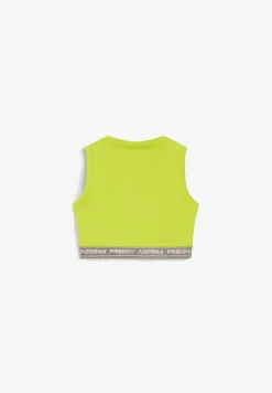 Freddy Top sportivo in heavy jersey stretch con elastico logato-Donna Top E Canotte