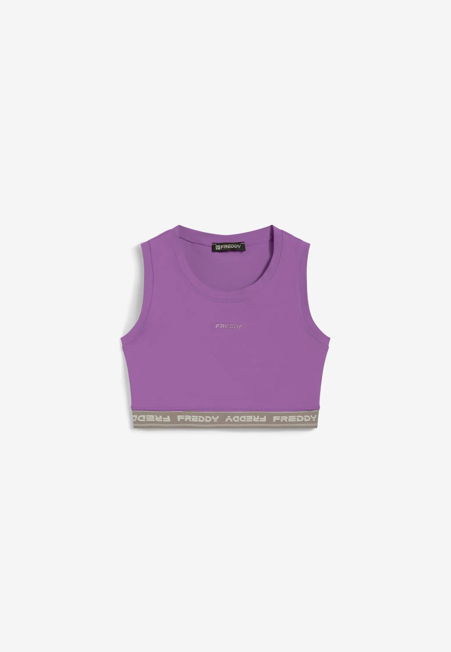 Freddy Top sportivo in heavy jersey stretch con elastico logato-Donna Top E Canotte