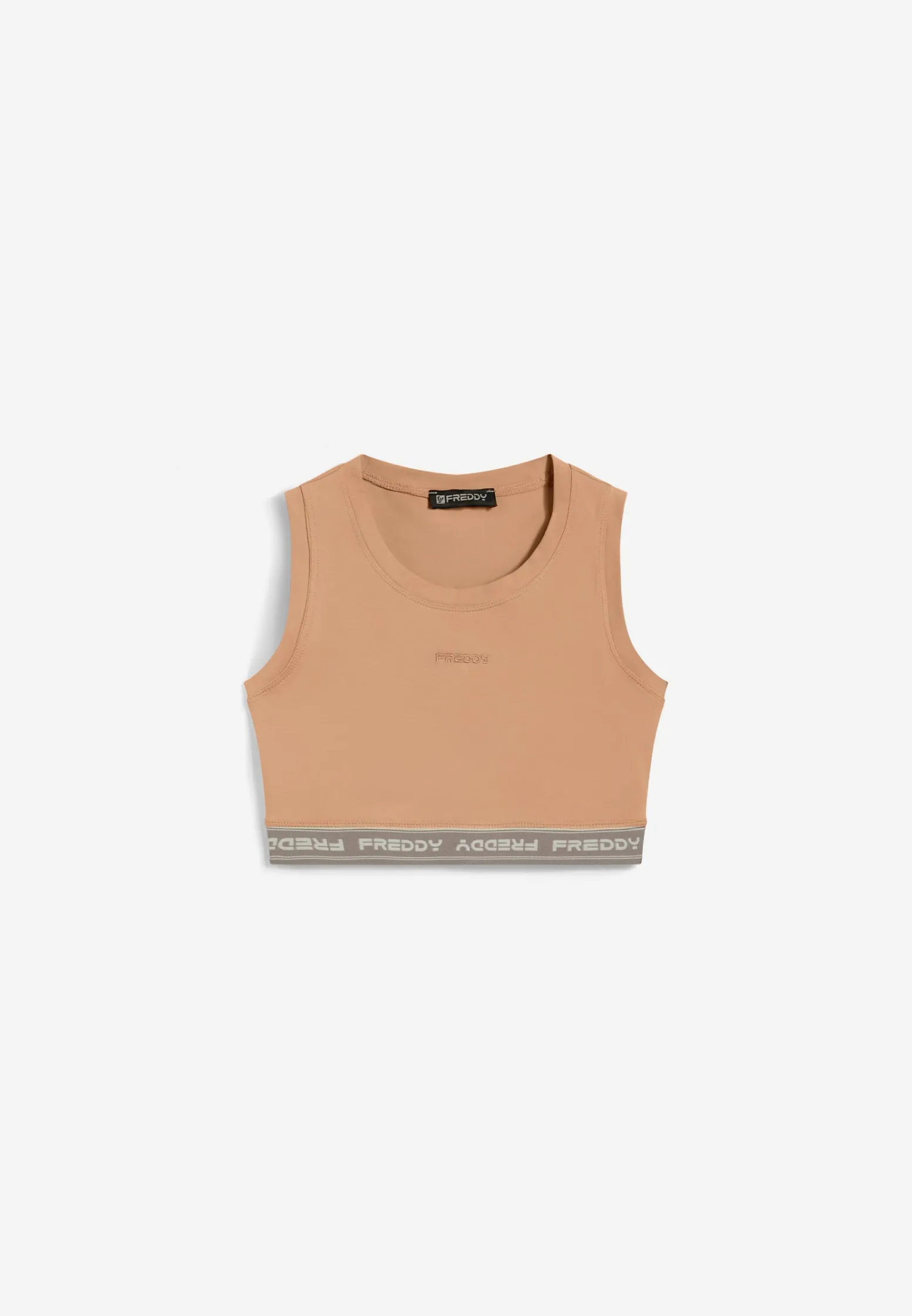 Freddy Top sportivo in heavy jersey stretch con elastico logato-Donna Top E Canotte