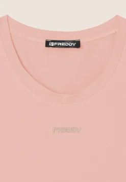 Freddy Top sportivo in heavy jersey stretch con elastico logato-Donna Top E Canotte