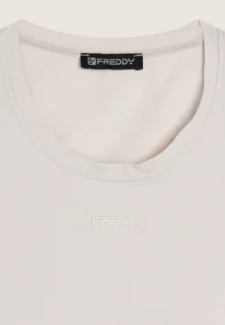 Freddy Top sportivo in heavy jersey stretch con elastico logato-Donna Top E Canotte
