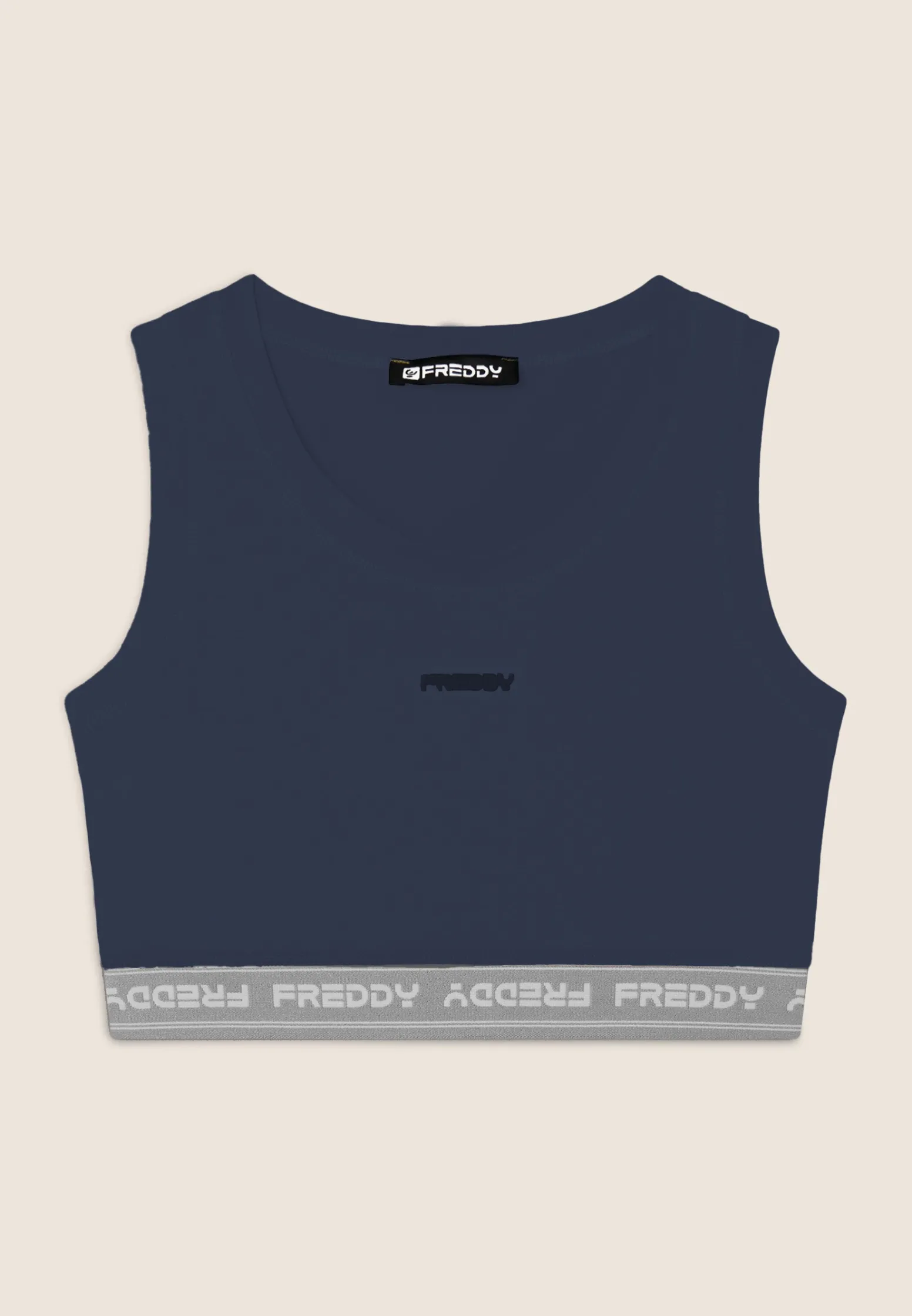 Freddy Top sportivo in heavy jersey stretch con elastico logato-Donna Top E Canotte