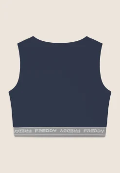 Freddy Top sportivo in heavy jersey stretch con elastico logato-Donna Top E Canotte