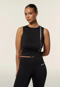 Freddy Top sportivo in tessuto tecnico con stampa metallizata-Donna Padel|Pilates