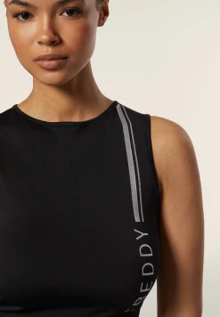 Freddy Top sportivo in tessuto tecnico con stampa metallizata-Donna Padel|Pilates