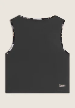 Freddy Top sportivo in tessuto tecnico con logo bronzo-Donna Padel|Pilates