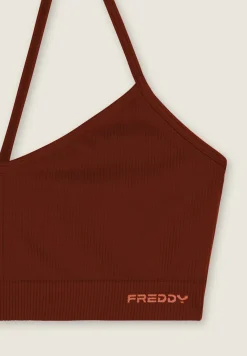 Freddy Top sportivo seamless con spalline incrociate-Donna Fitness|Yoga