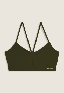Freddy Top sportivo seamless con spalline incrociate-Donna Fitness|Yoga