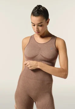 Freddy Top sportivo seamless ice wash con spalline incrociate-Donna Padel|Pilates