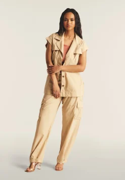 Freddy Trench donna senza maniche con cintura in vita-Donna Giacche