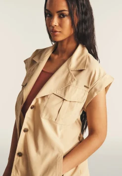 Freddy Trench donna senza maniche con cintura in vita-Donna Giacche