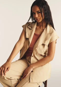 Freddy Trench donna senza maniche con cintura in vita-Donna Giacche