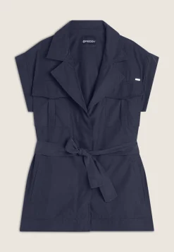 Freddy Trench donna senza maniche con cintura in vita-Donna Giacche