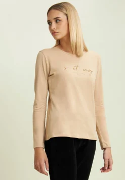 Freddy T-shirt a maniche lunghe con scritta “Something Amazing”-Donna T-shirts