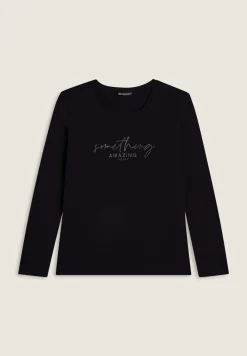 Freddy T-shirt a maniche lunghe con scritta “Something Amazing”-Donna T-shirts