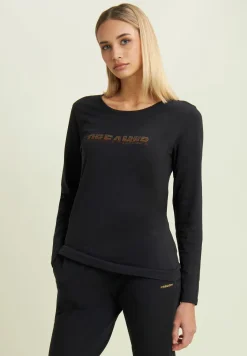 Freddy T-shirt a maniche lunghe con scritta Dreamer in strass-Donna T-shirts