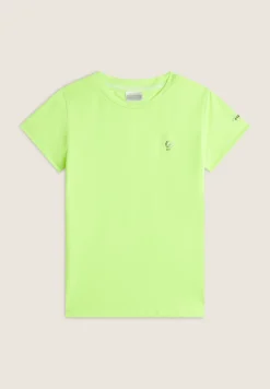 Freddy T-shirt Bambina con Logo e Strass su Cuore e Manica- T-shirts