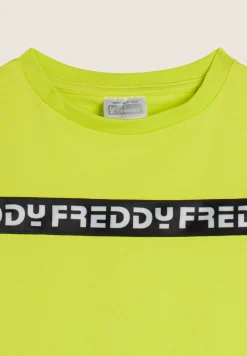 Freddy T-shirt Bambina manica corta con banda logo- T-shirts