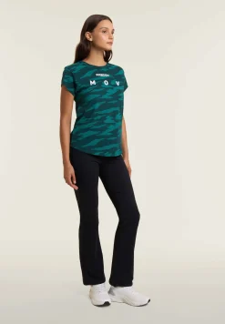 Freddy T-shirt camouflage con maniche ad aletta-Donna Fitness|T-shirts
