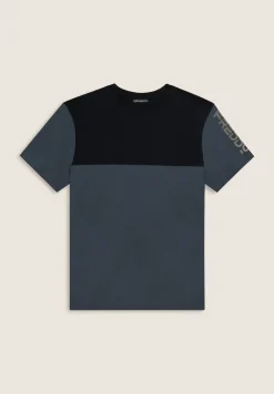 Freddy T-shirt colour block con stampa sulla spalla-Uomo T-shirts E Polo