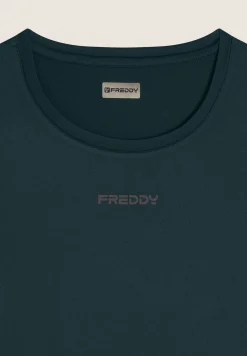 Freddy T-shirt comfort fit con maniche corte in tessuto tecnico-Donna Padel|Pilates