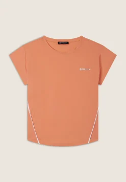 Freddy T-Shirt comfort in Tessuto tecnico con bordature a contrasto-Donna Padel|Pilates