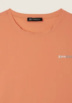 Freddy T-Shirt comfort in Tessuto tecnico con bordature a contrasto-Donna Padel|Pilates