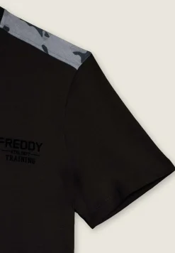 Freddy T-shirt con inserti camouflage e logo sul cuore-Uomo T-shirts E Polo