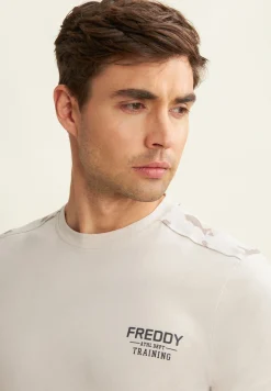 Freddy T-shirt con inserti camouflage e logo sul cuore-Uomo T-shirts E Polo