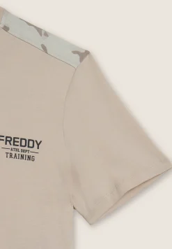 Freddy T-shirt con inserti camouflage e logo sul cuore-Uomo T-shirts E Polo