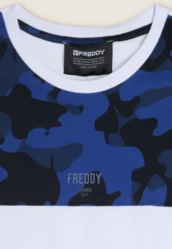 Freddy T-shirt con Inserto Camouflage-Uomo T-shirts E Polo