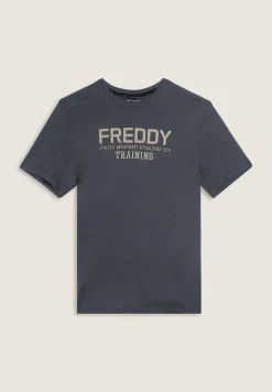 Freddy T-shirt con logo centrale e dettaglio camouflage-Uomo T-shirts E Polo