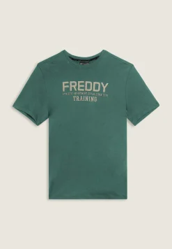Freddy T-shirt con logo centrale e dettaglio camouflage-Uomo T-shirts E Polo