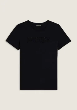 Freddy T-shirt con logo frontale in borchie-Donna Ginnastica|T-shirts