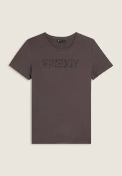 Freddy T-shirt con logo frontale in borchie-Donna Ginnastica|T-shirts