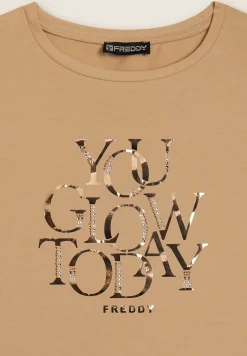 Freddy T-shirt con strass “You Glow Today”-Donna T-shirts