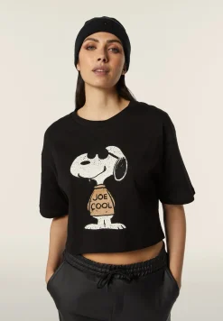 Freddy T-shirt corta comfort fit con grande stampa Snoopy-Donna T-shirts