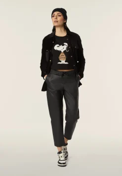 Freddy T-shirt corta comfort fit con grande stampa Snoopy-Donna T-shirts