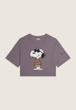 Freddy T-shirt corta comfort fit con grande stampa Snoopy-Donna T-shirts