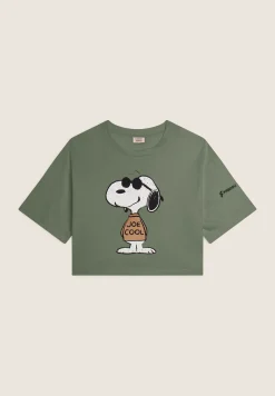Freddy T-shirt corta comfort fit con grande stampa Snoopy-Donna T-shirts