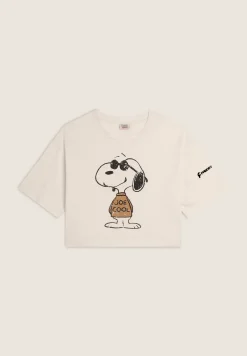 Freddy T-shirt corta comfort fit con grande stampa Snoopy-Donna T-shirts