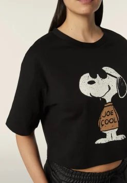 Freddy T-shirt corta comfort fit con grande stampa Snoopy-Donna T-shirts