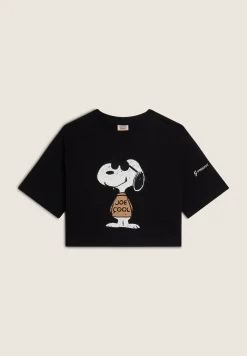 Freddy T-shirt corta comfort fit con grande stampa Snoopy-Donna T-shirts
